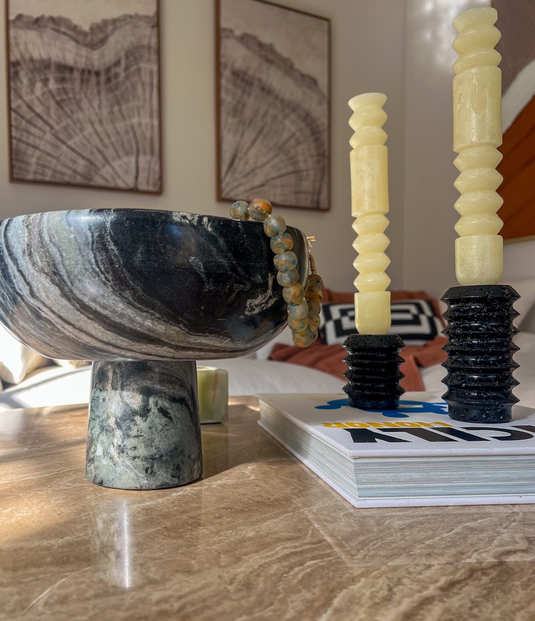 Close Up Of Coffee Table Accessories