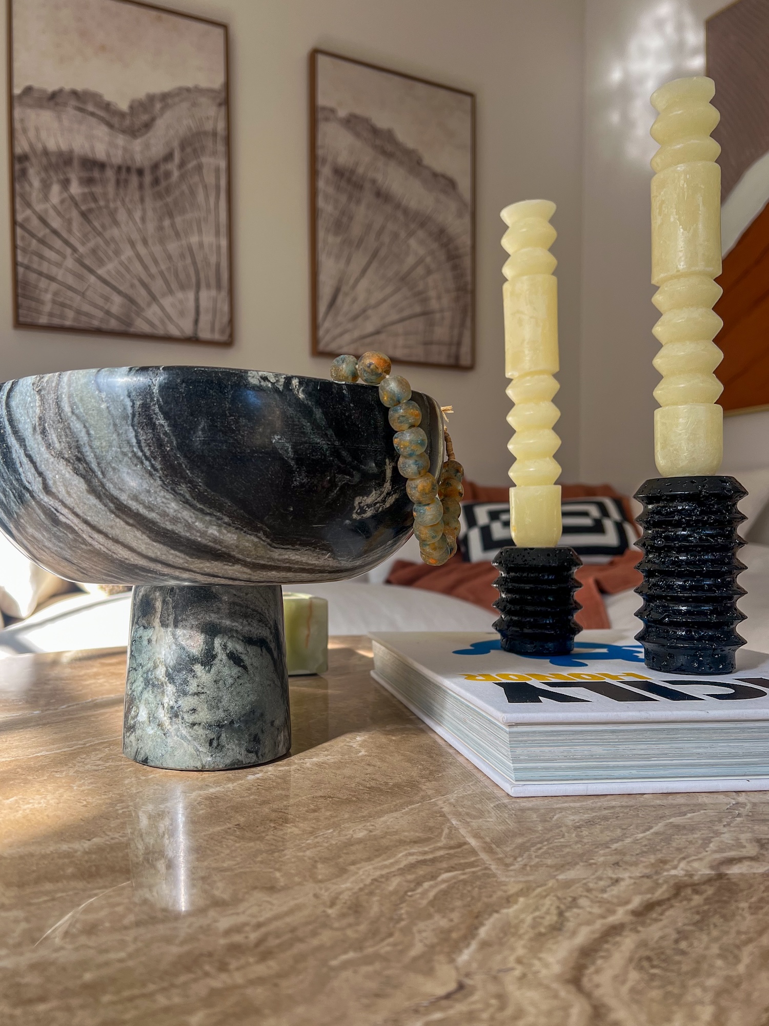 Close Up Of Coffee Table Accessories