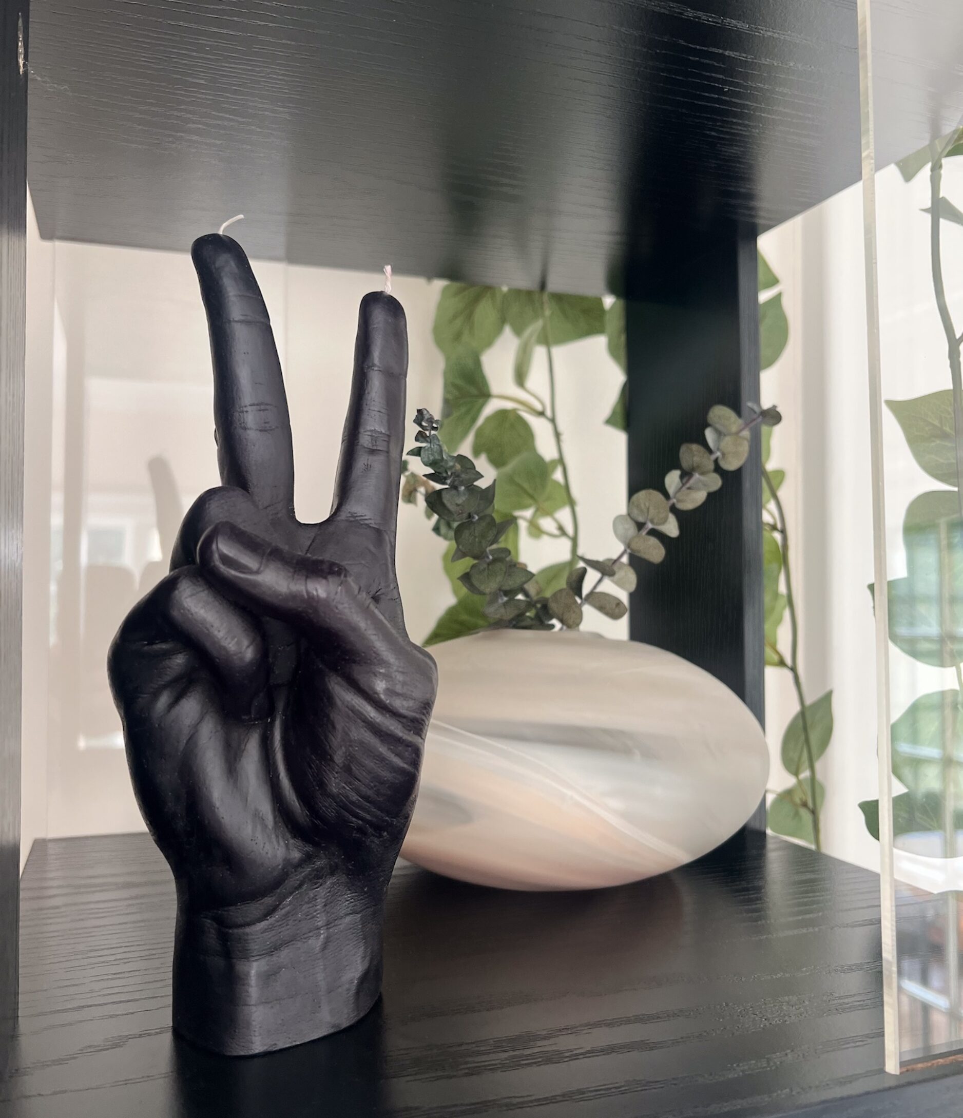 Peace Sign Hand Statue Interior Design Decor
