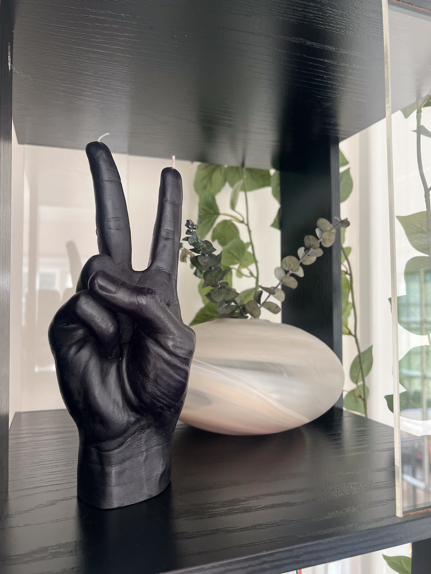 Peace Sign Hand Statue Interior Design Decor