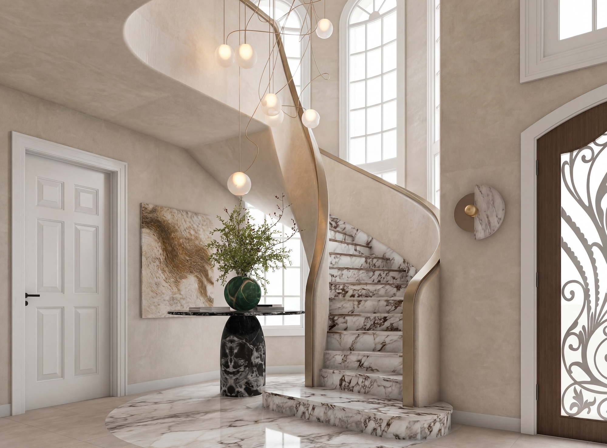 Staircase Design Rendering Studio Russoniello