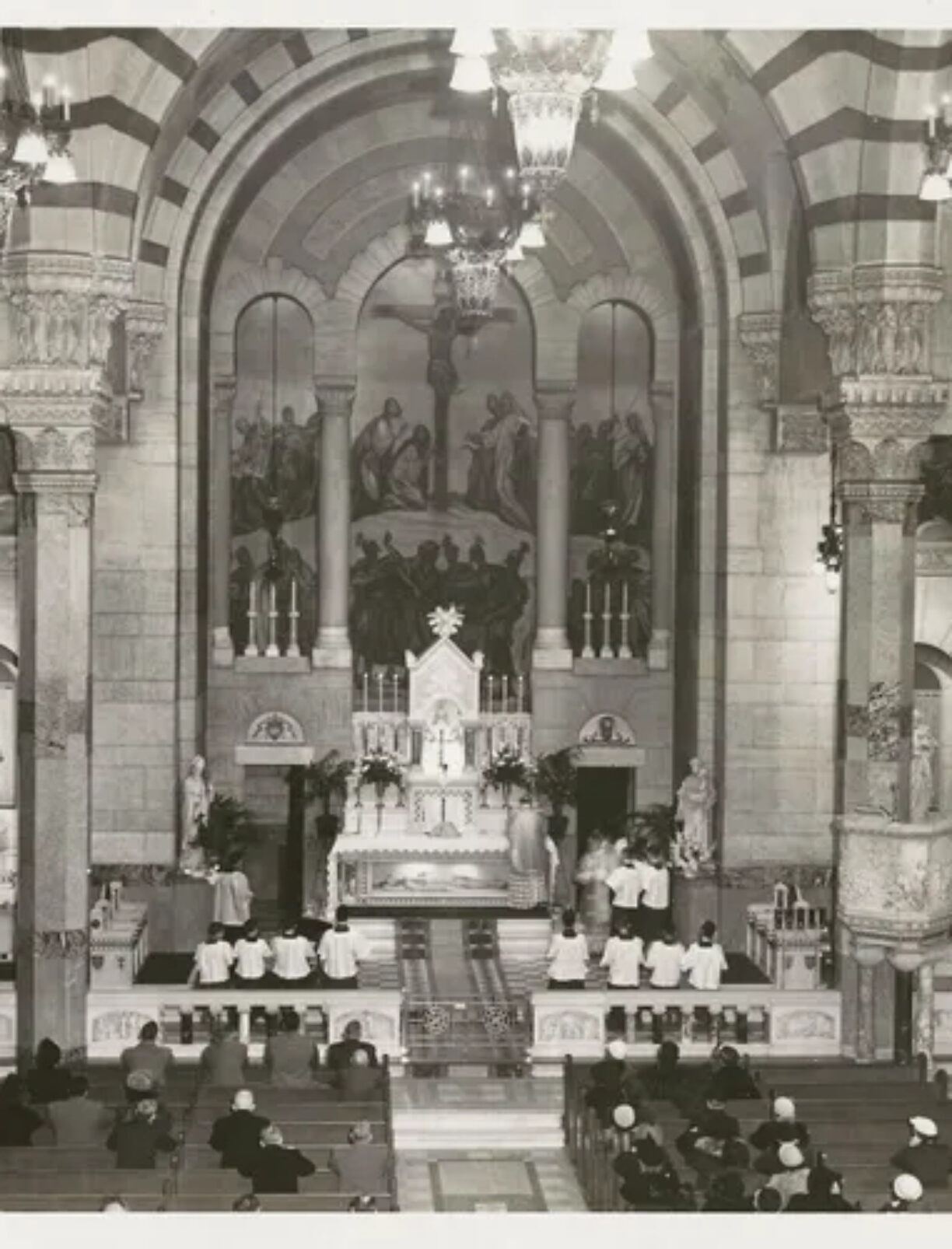 Catholic Mass Being Celebrated Inside St. Patrick's Cathedral, Wilkes Barre, Pa