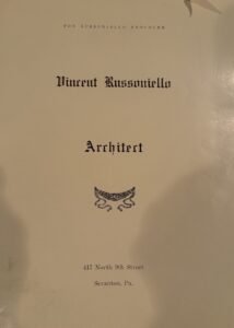 Cover Of Vincent Russoniello Marketing Brochure And Portfolio