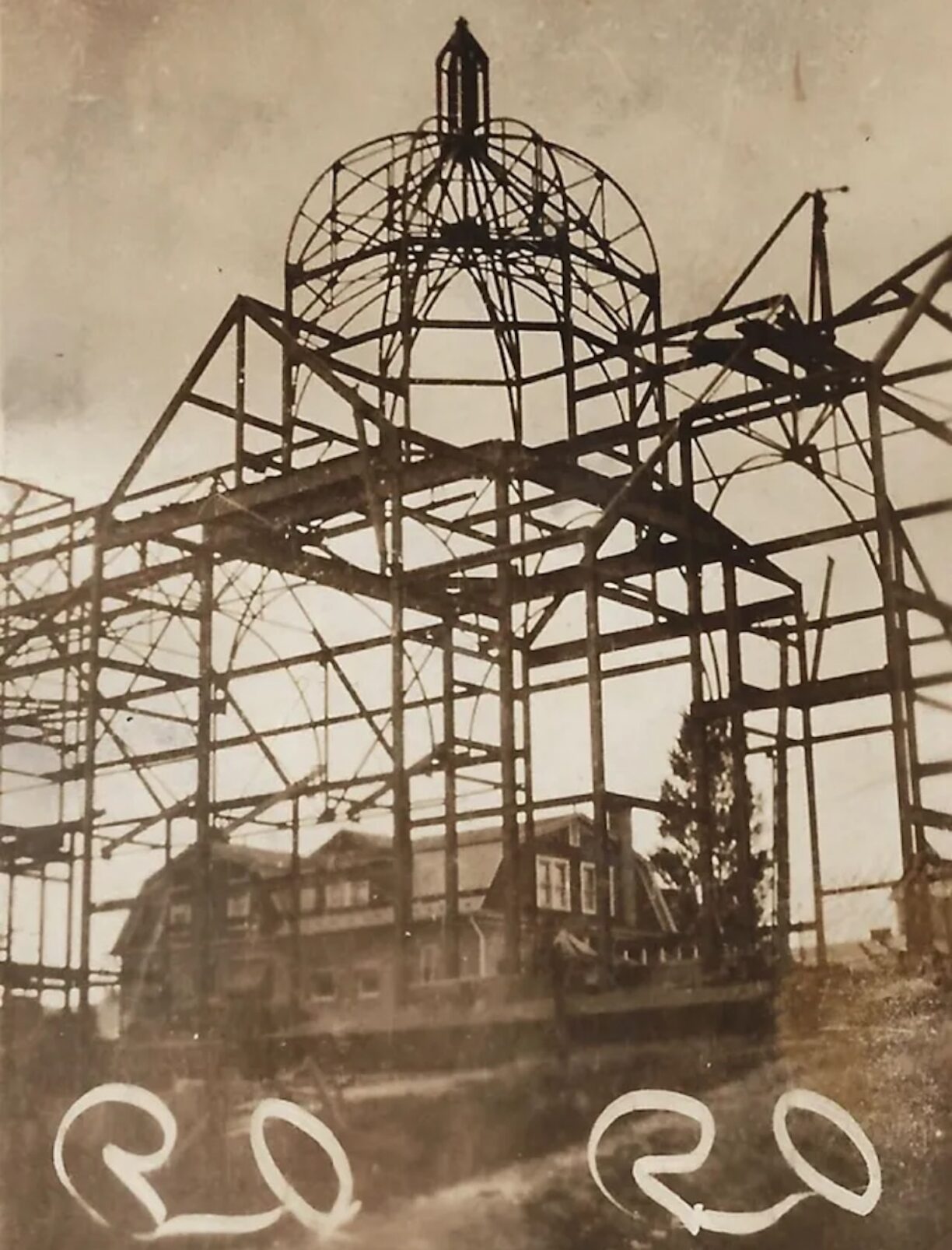 Framing Of St. Patrick's Cathedral, Wilkes Barre, Pa, Circa 1929