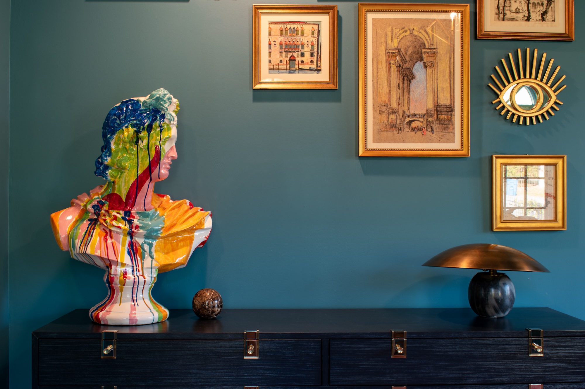 Collected Interior Design Statue Gallery Wall Studio Russoniello